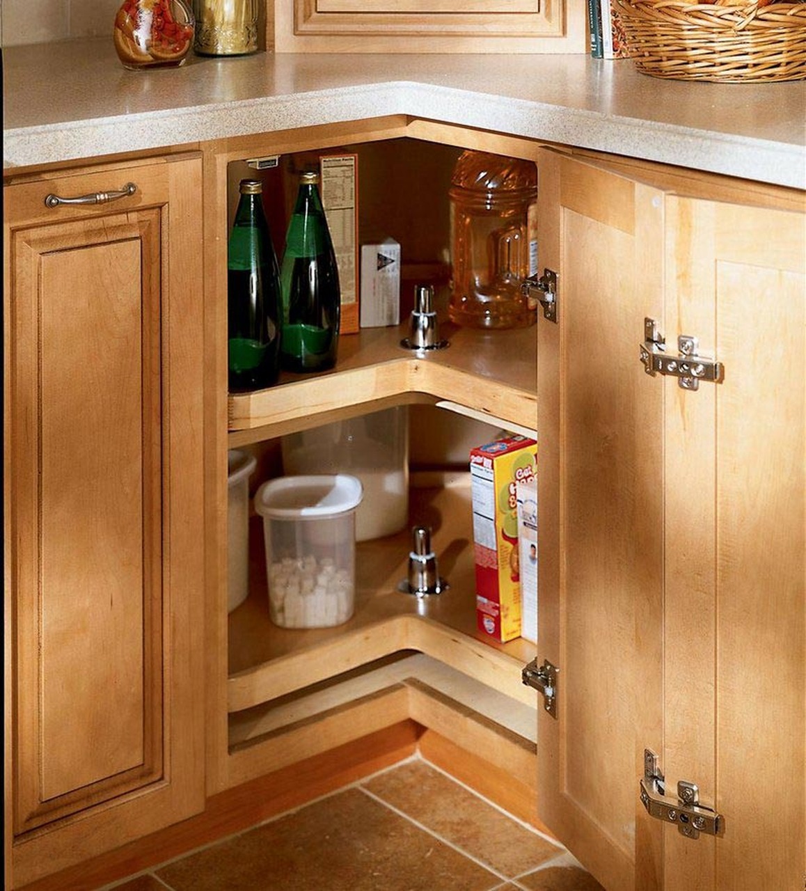 Kitchen Cabinet With Rotating Lazy Susan