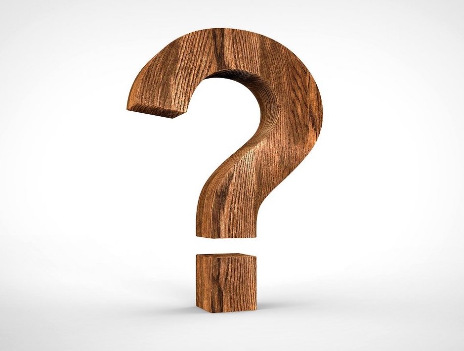 Wooden questionmark